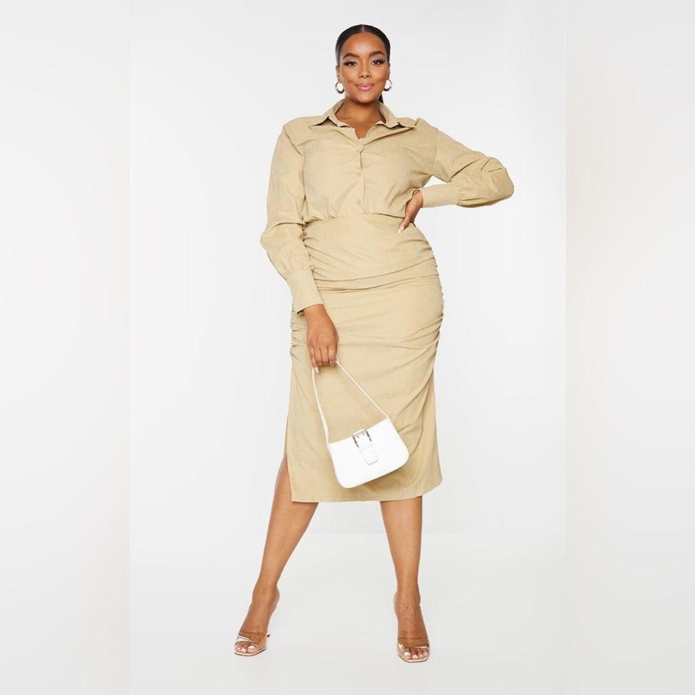 🆕 Fashion Nova Faux Suede Button Down Set